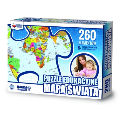 Puzzle Edukacyjne Mapa Świata