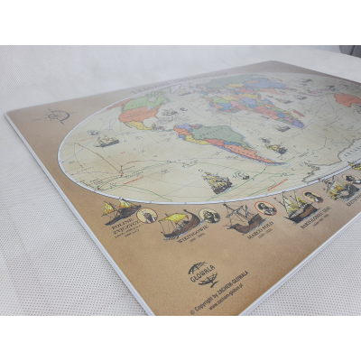 Podkładka mapa trasami odkrywców